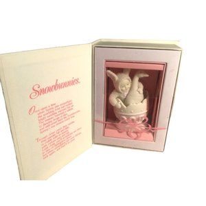 Dept 56 Snowbunnies Double Yolk 1998 Springtime Stories 26293-NEW IN BOX